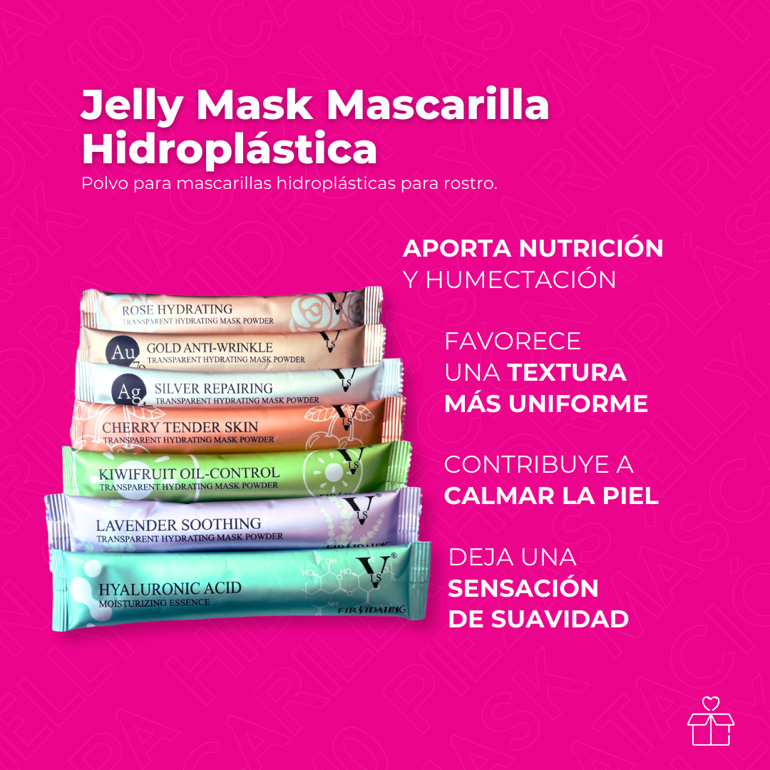 Jelly Mask Mascarilla Hidroplástica Spa Hidratación – 10 Piezas