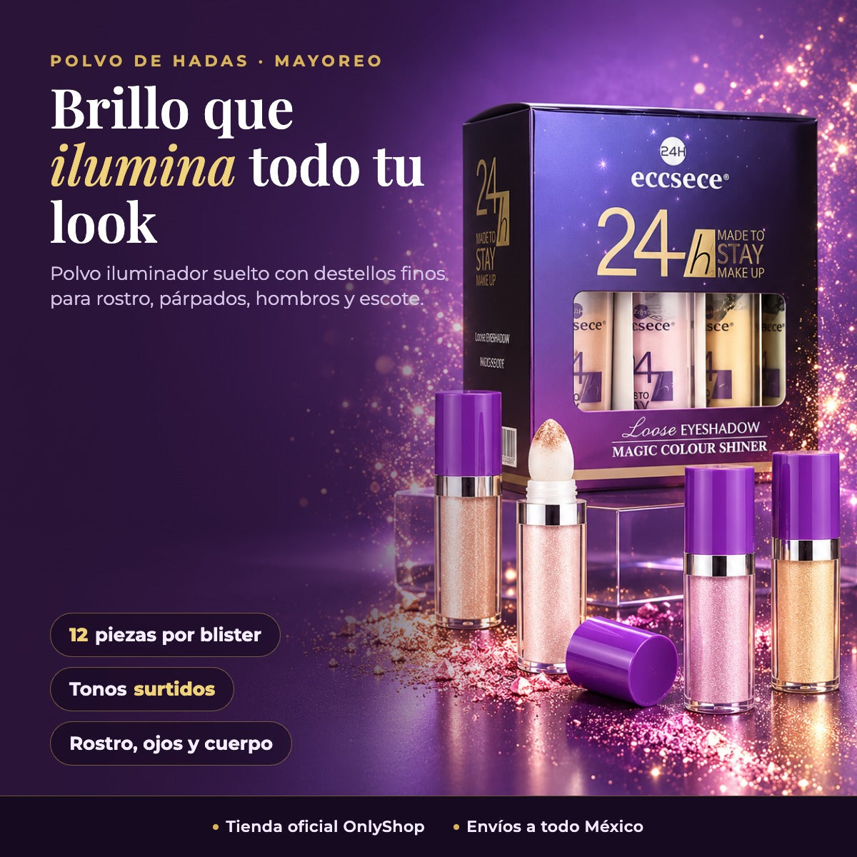 Polvo de hadas: brillo que ilumina todo tu look