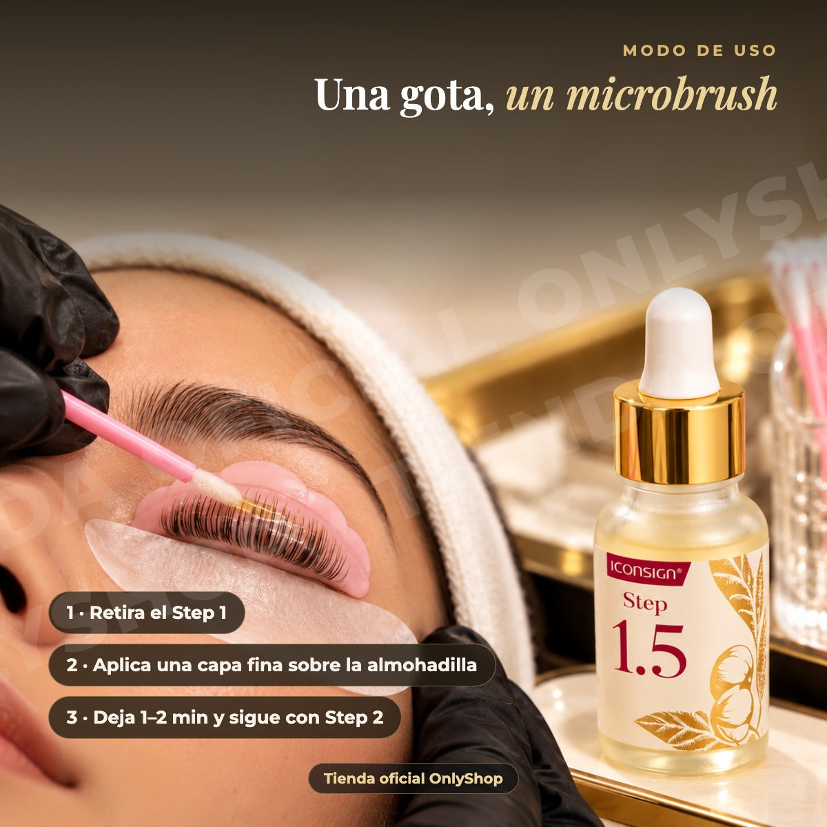 Aceite Acondicionador para Lash Lifting Iconsign Step 1.5 — 04-uso