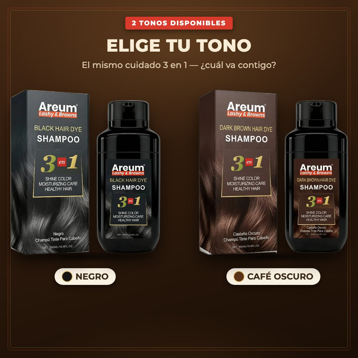 Shampoo Tinte Areum 3 en 1