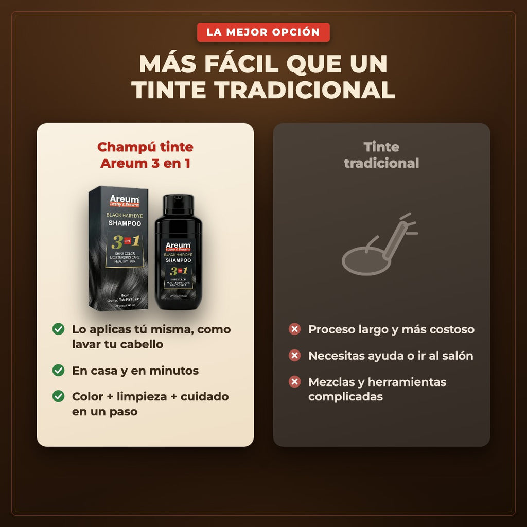 Shampoo Tinte Areum 3 en 1