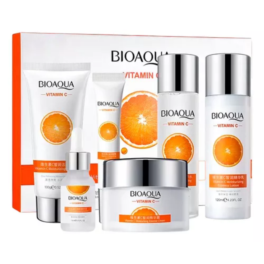 Kit Skincare Bioaqua con Vitamina C y Extracto de Naranja