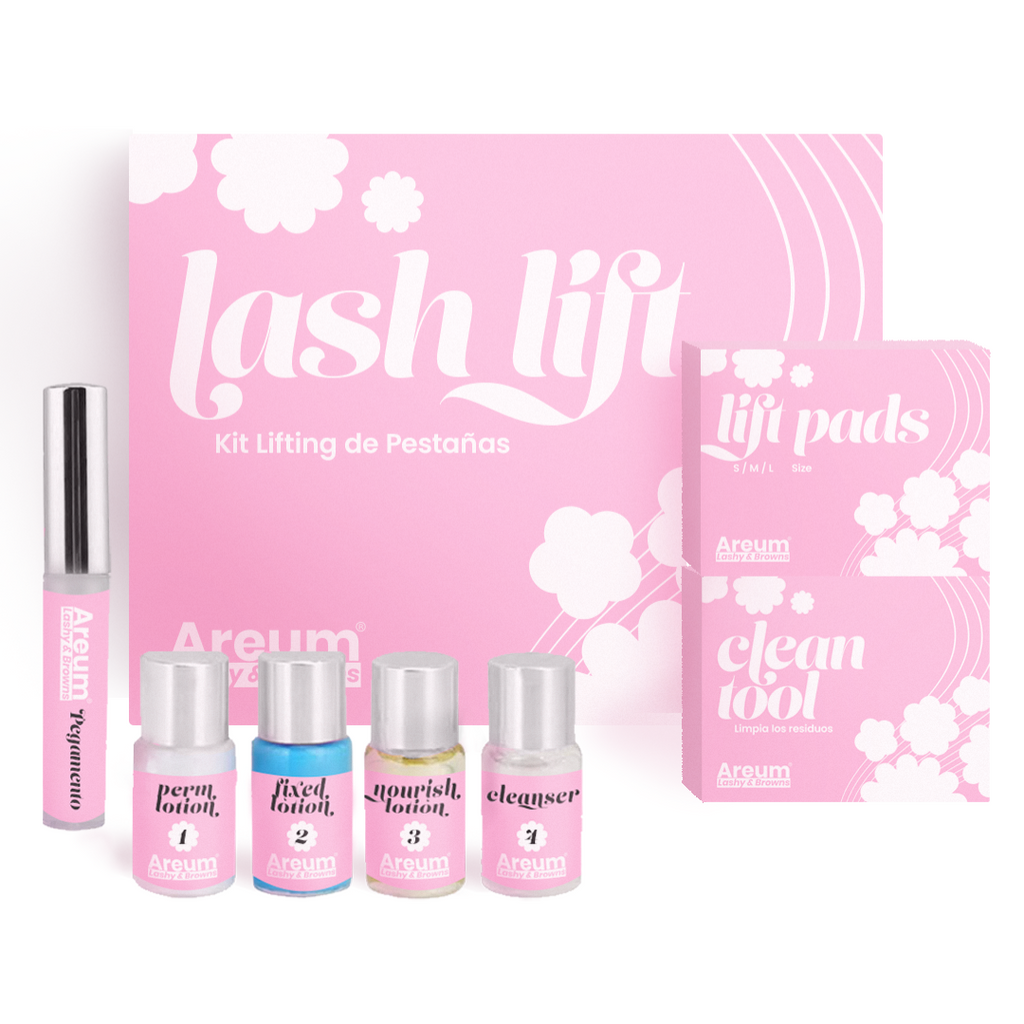Kit Lifting De Pestañas Profesional Areum | Lash Lift Completo Con Pegamento, Pads Y Lociones
