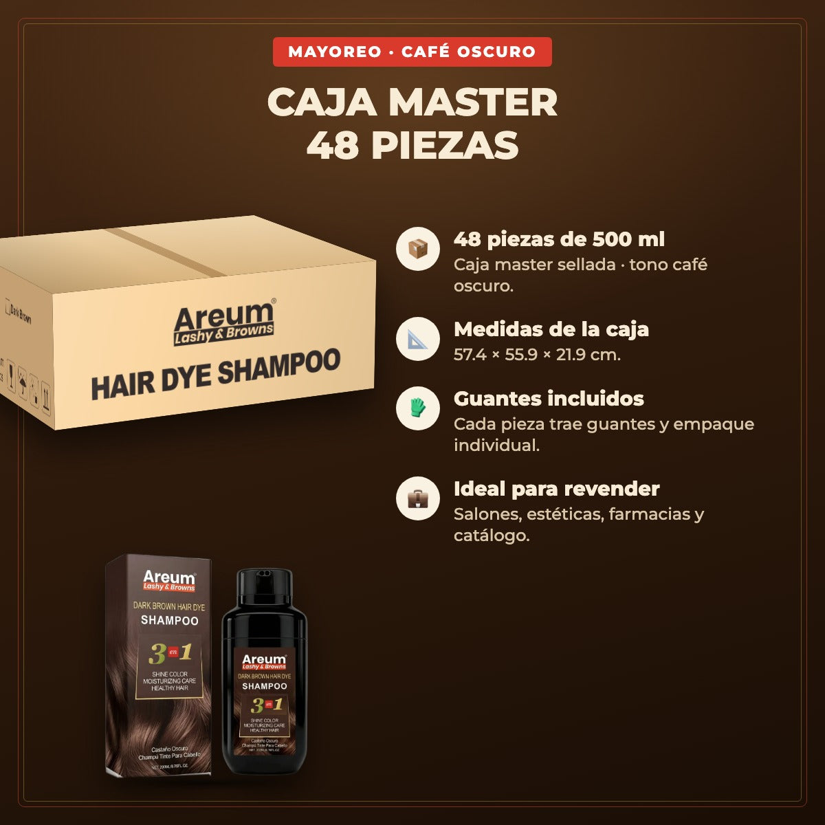 Shampoo Tinte Areum 3 en 1