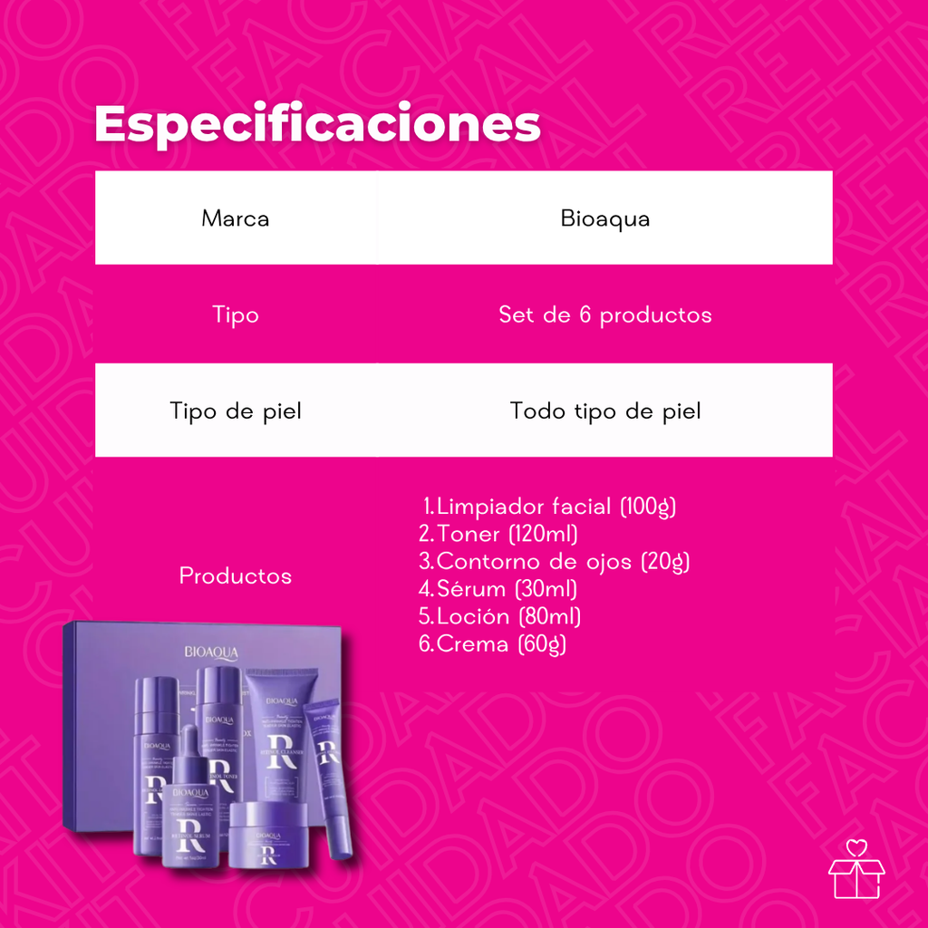 Set de Cuidado Facial con Retinol – Bioaqua