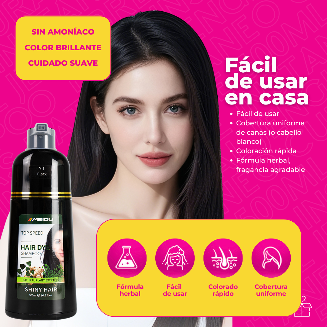 Shampoo Tinte Instantaneo Cubre Canas Natural Jengibre 500ml