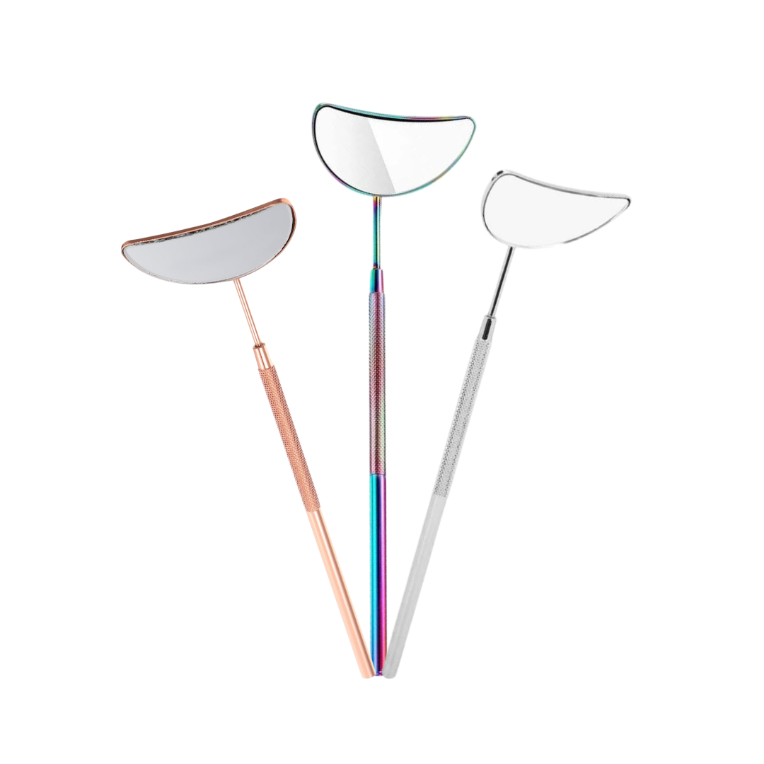 Espejo Mano Para Inspección Extensiones De Pestañas Dental