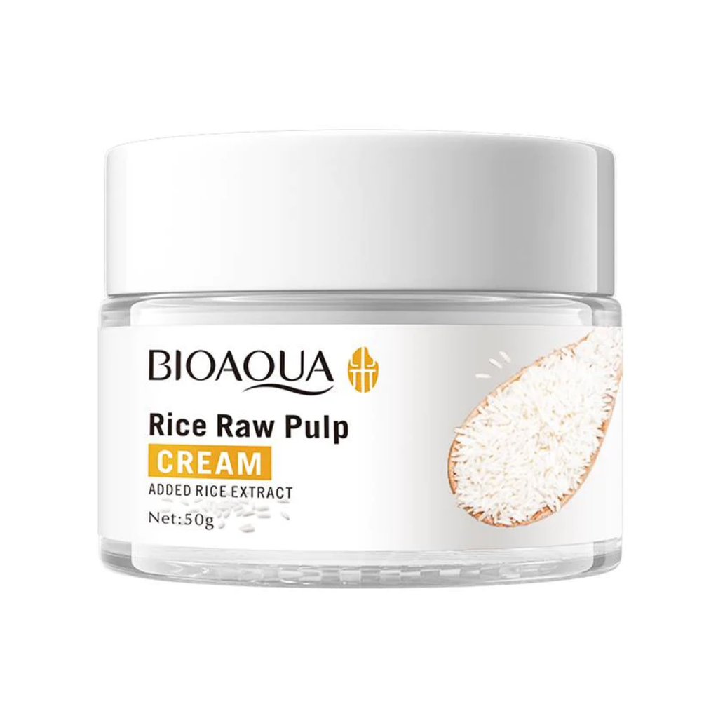 Crema Facial con Extracto de Arroz y Ácido Hialurónico