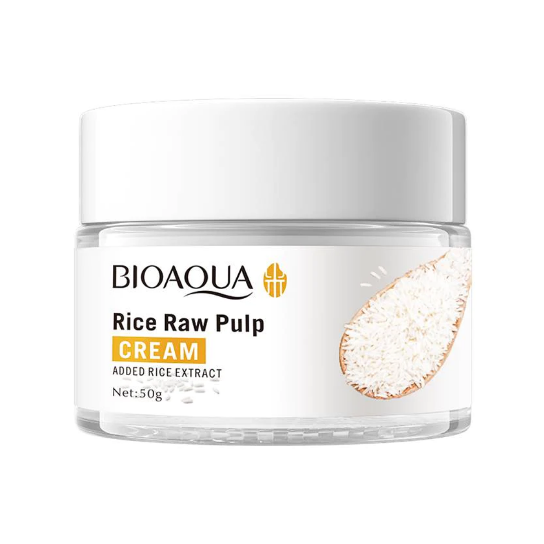Crema Facial con Extracto de Arroz y Ácido Hialurónico