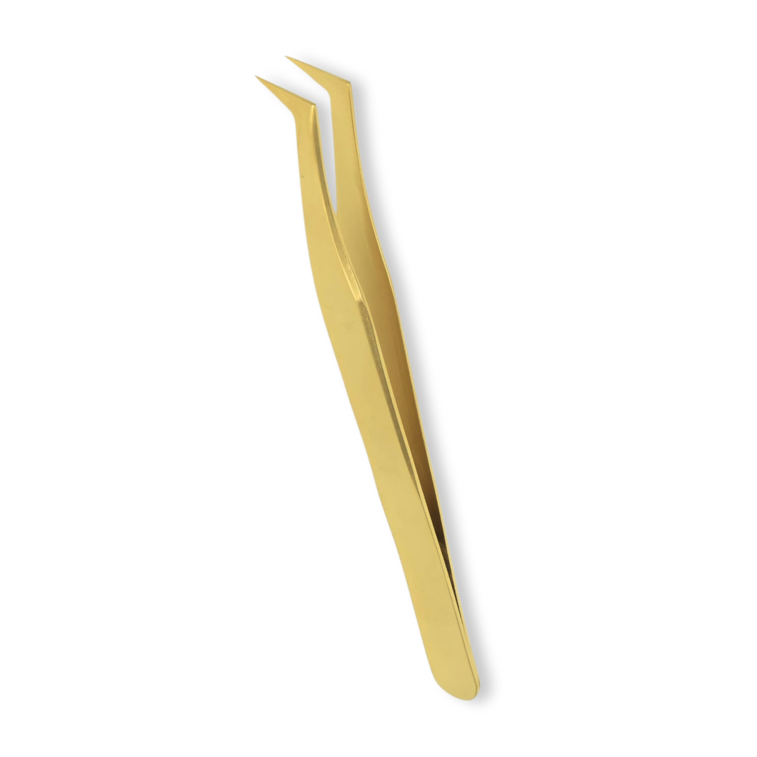 Pinza Dorada Para Volumen De Pestañas
