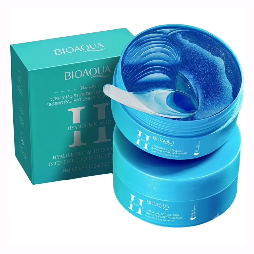 Parches mascarilla para ojos hidratantes con ácido hialurónico (80 pzas)