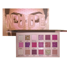 Cargar imagen en el visor de la galería, Paleta Sombras Nude New 18 Tonos Rosas Dorado Ocres + Espejo
