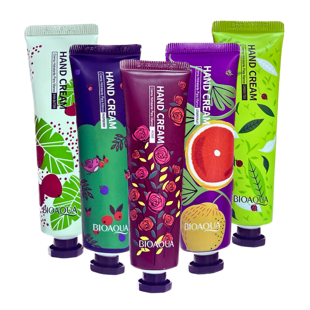 Cremas para Manos con Extractos Frutales – Pack 5 piezas