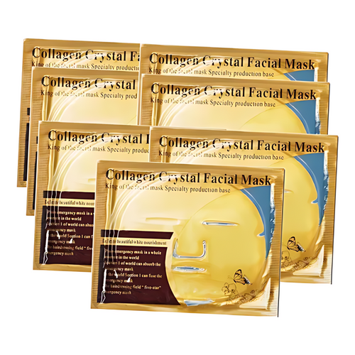 Mascarilla 24k Facial Colageno Dorada Hidratante 200 Pzas OnlyShop Mexico