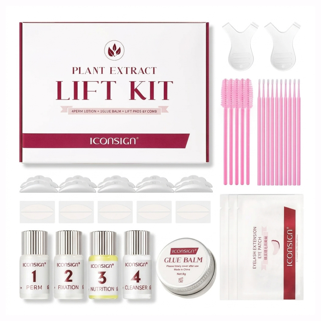 Kit de Lifting para Pestañas y Cejas ICONSIGN con Bálsamo Adhesivo Plant Extract
