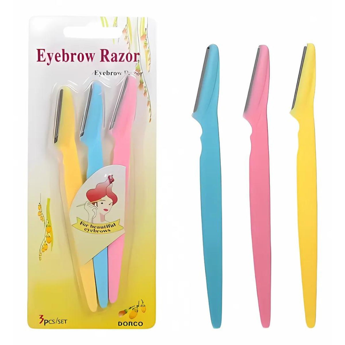 Perfilador De Cejas 10 Paquetes De 3 Piezas, Navaja De Ceja Eyebrow Razor