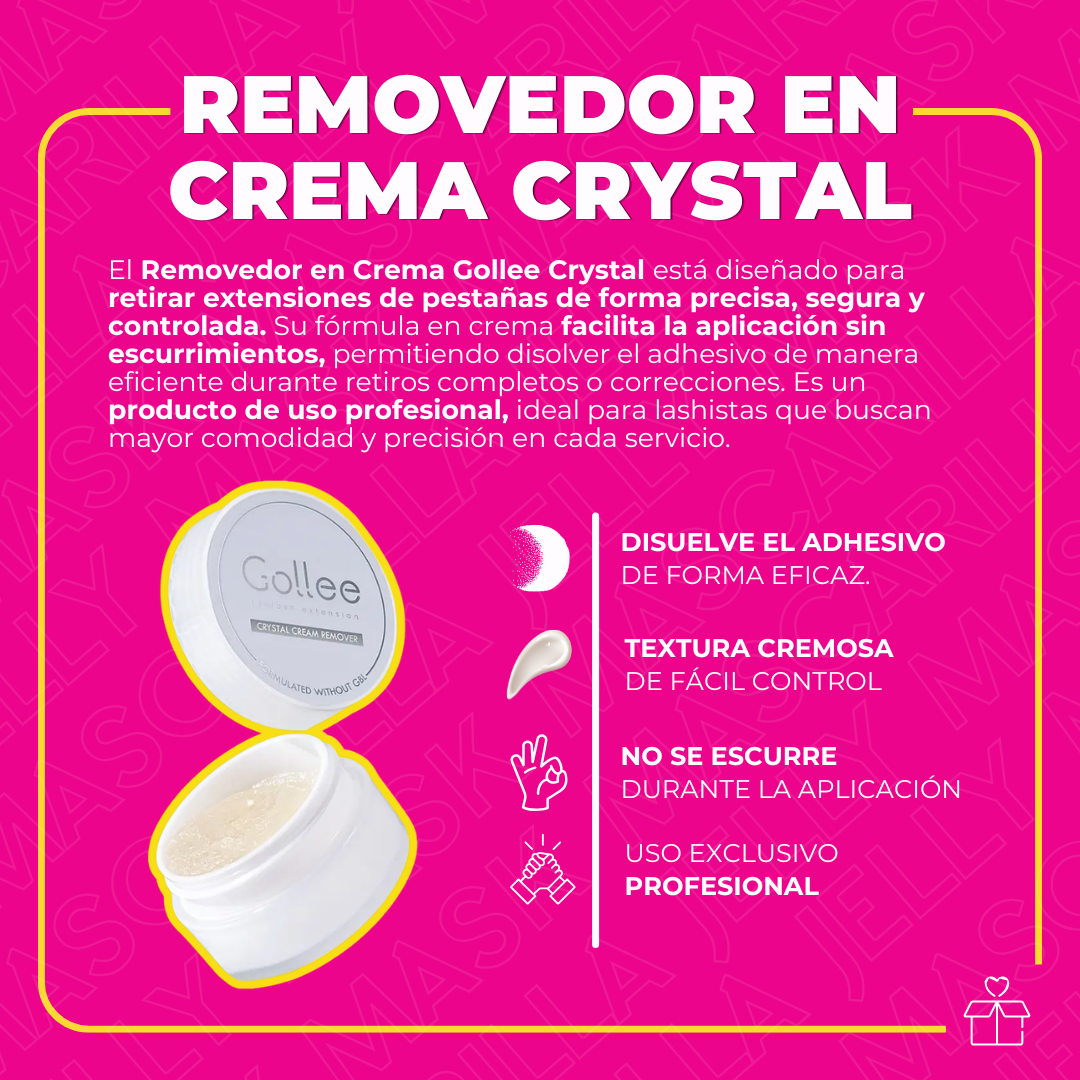 Removedor en Crema para Extensiones de Pestañas Gollee Crystal 10 g
