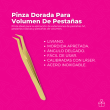 Cargar imagen en el visor de la galería, Pinza Dorada Para Volumen De Pestañas
