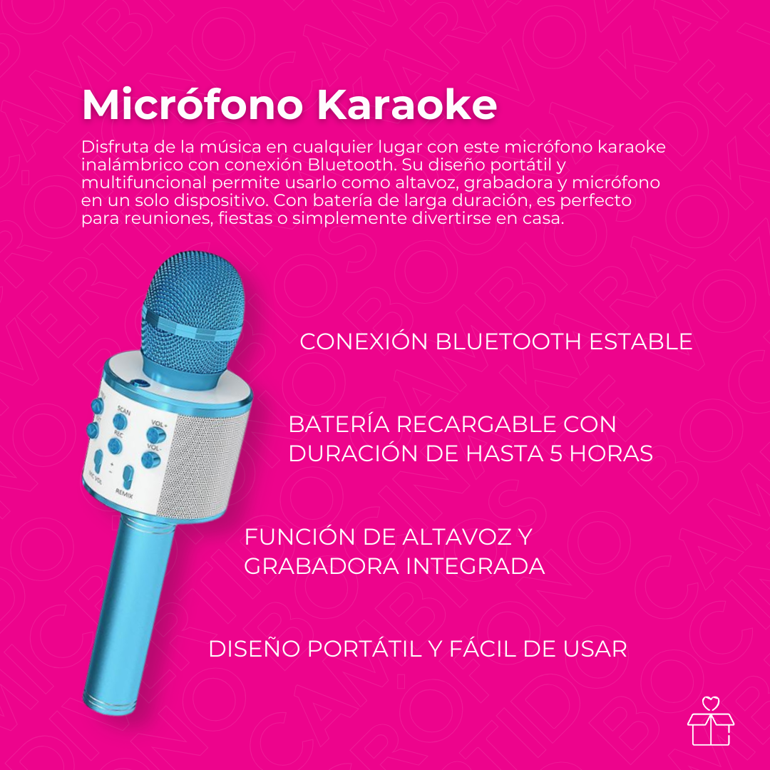 Micrófono Bocina Karaoke Divertido Cambios De Voz Bluetooth