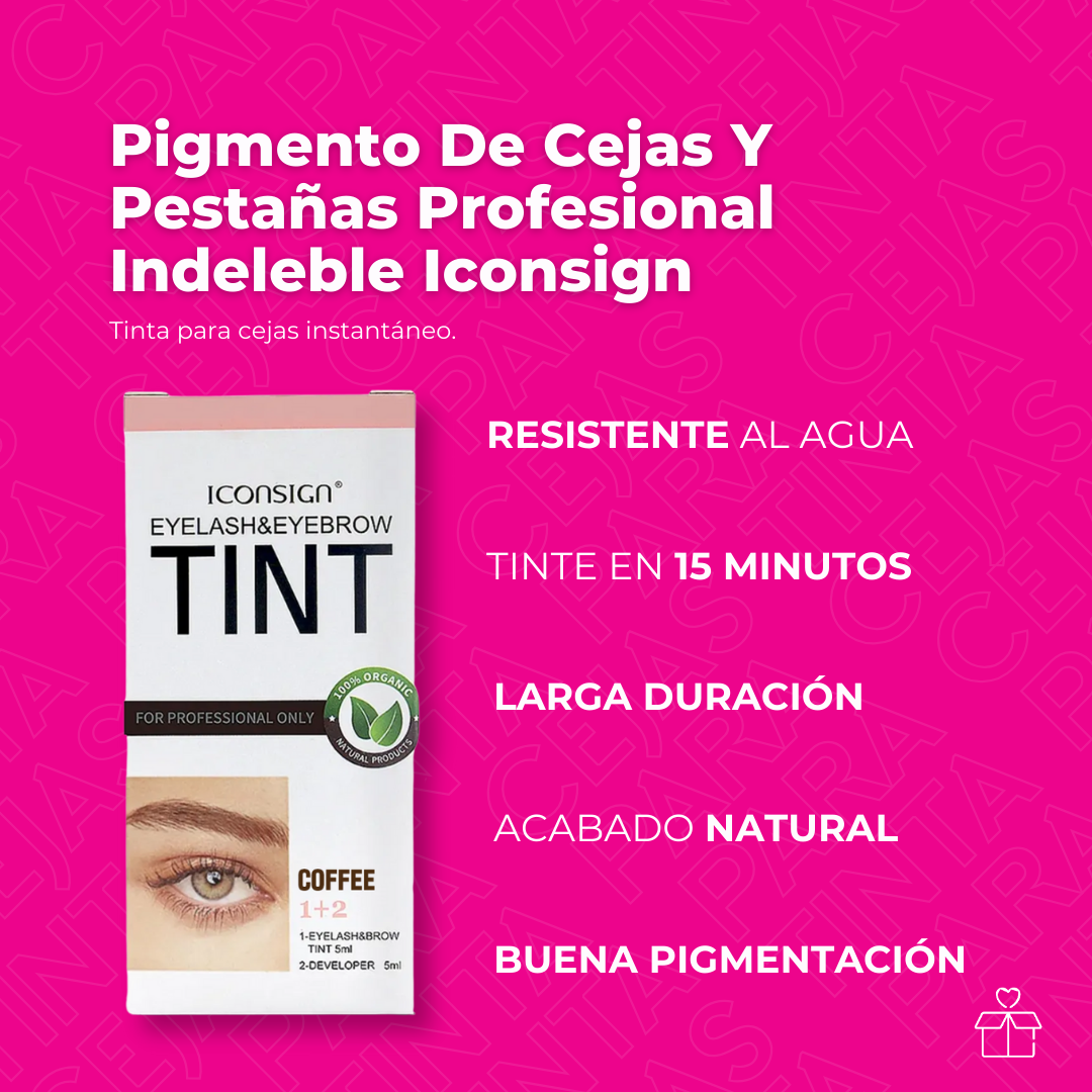 Pigmento De Cejas Y Pestañas Profesional Indeleble Iconsign