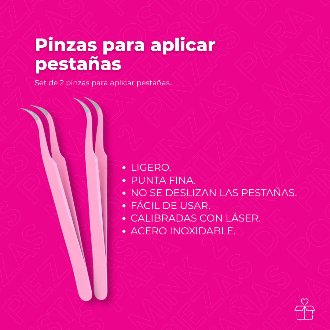 2 Piezas De Pinzas Para Extensiones Pestañas Postizas Mink