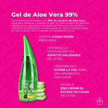 Cargar imagen en el visor de la galería, Gel de Aloe Vera 99% para Cuidado Facial y Corporal
