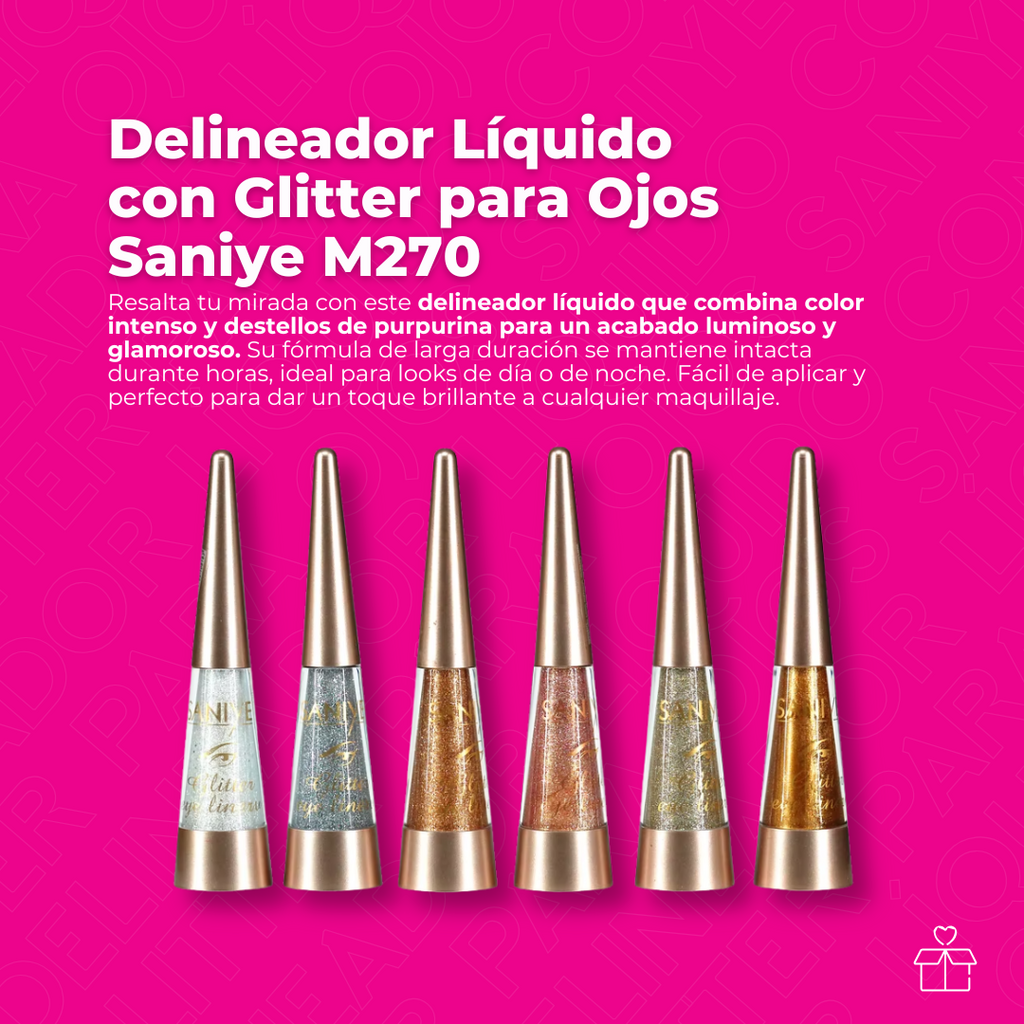 Delineador Líquido con Glitter para Ojos Saniye M270
