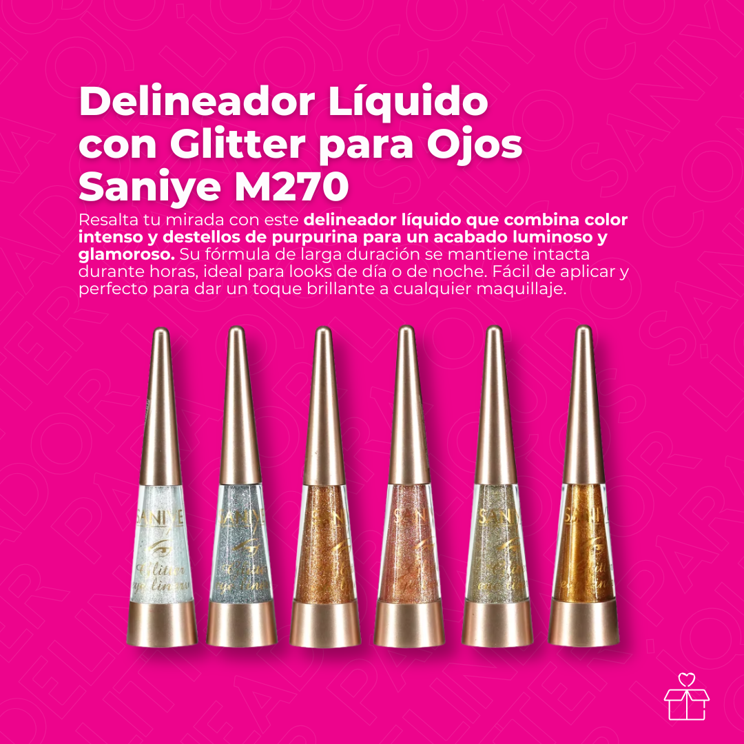 Delineador Líquido con Glitter para Ojos Saniye M270