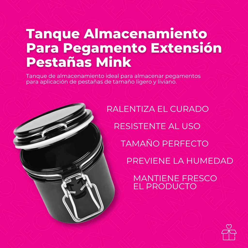 Tanque Almacenamiento Para Pegamento Extensión Pestañas Mink