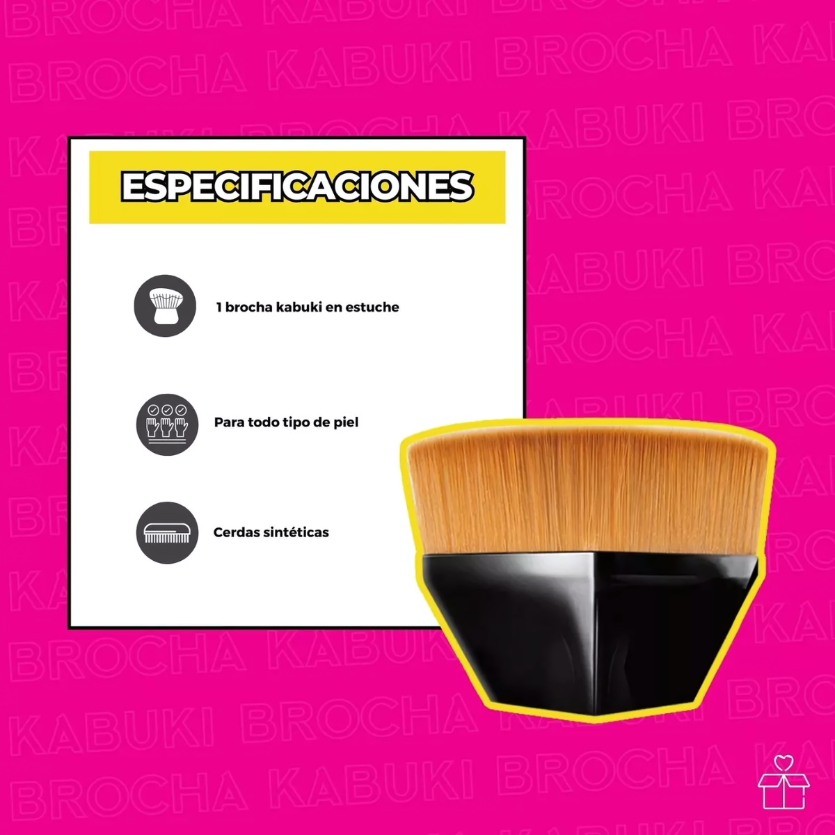 10 Brochas Plana De Maquillaje Kabuki Base Corrector Mayoreo OnlyShop Mexico