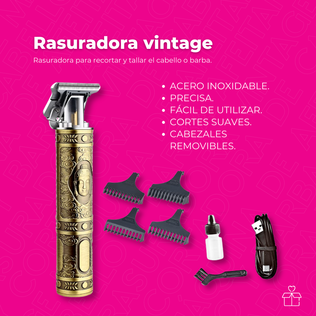 Rasuradora Vintage Máquina de Afeitar y Cortadora de Cabello y Barba