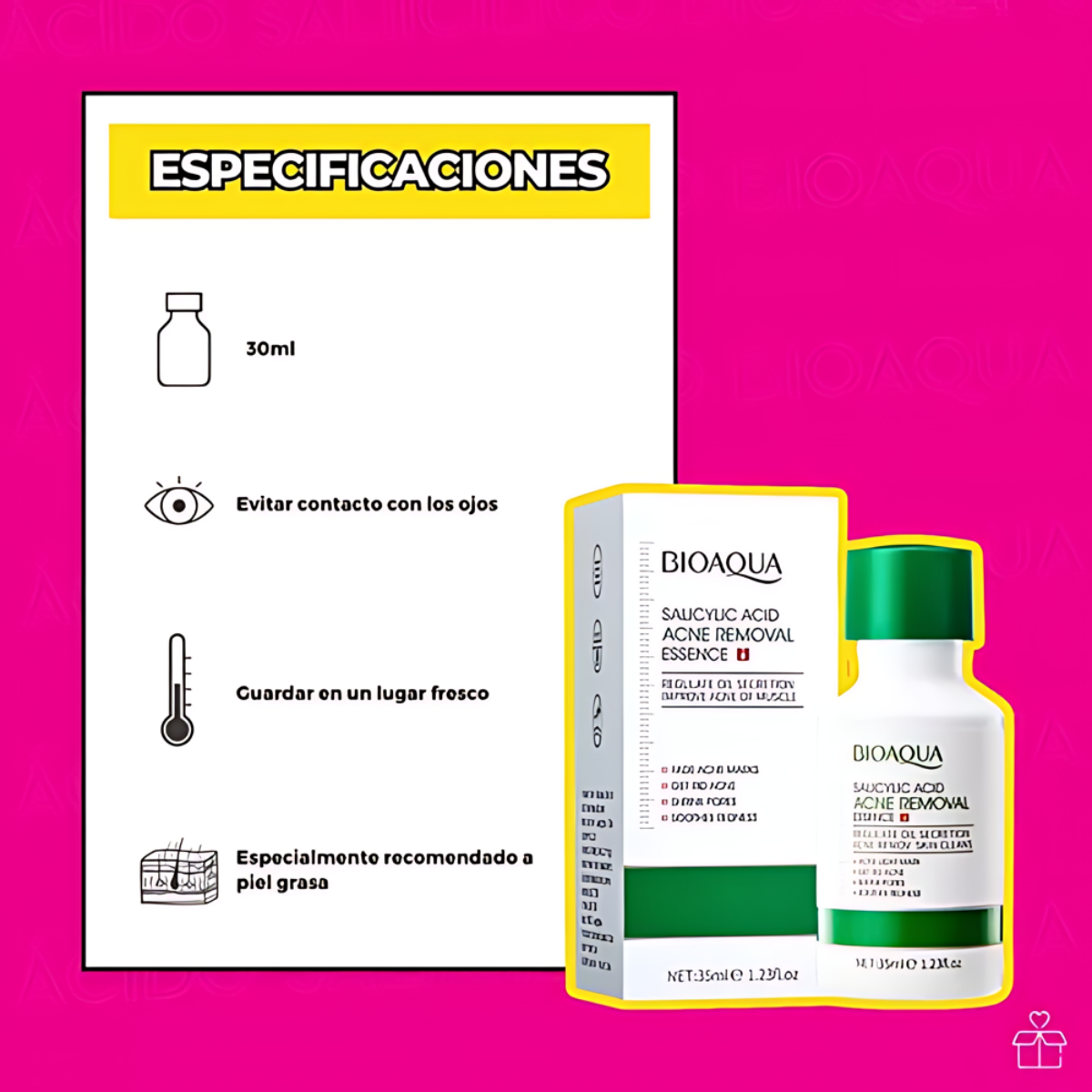 Serum Facial Con Acido Salicilico Anti Acne Bioaqua OnlyShop Mexico