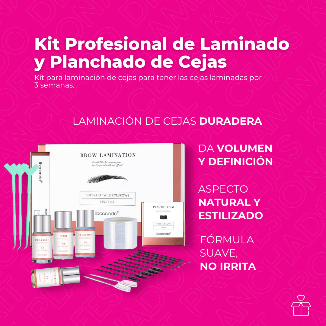 Kit Profesional de Laminado y Planchado de Cejas