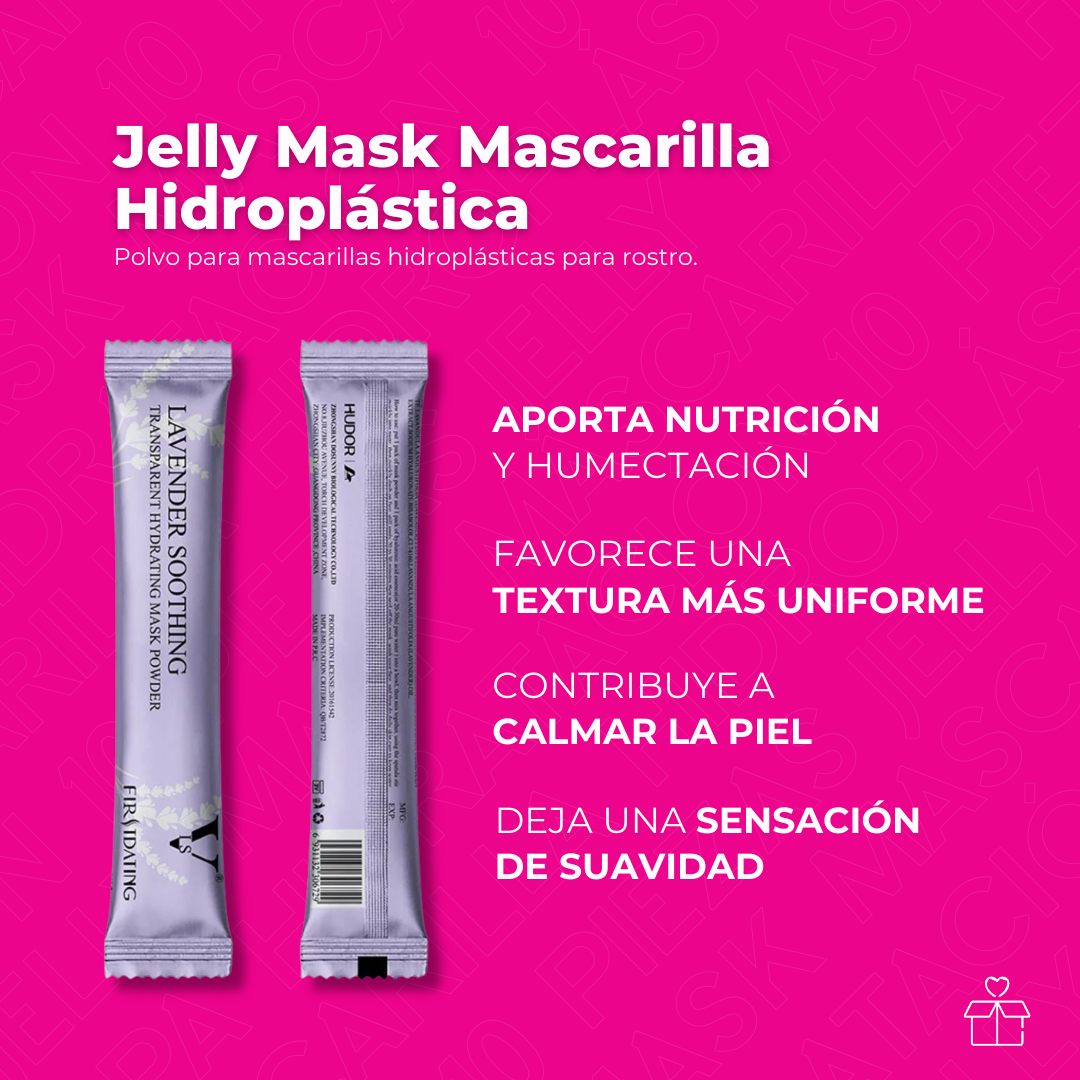 Jelly Mask Mascarilla Hidroplástica Spa Hidratación – 10 Piezas Lavanda