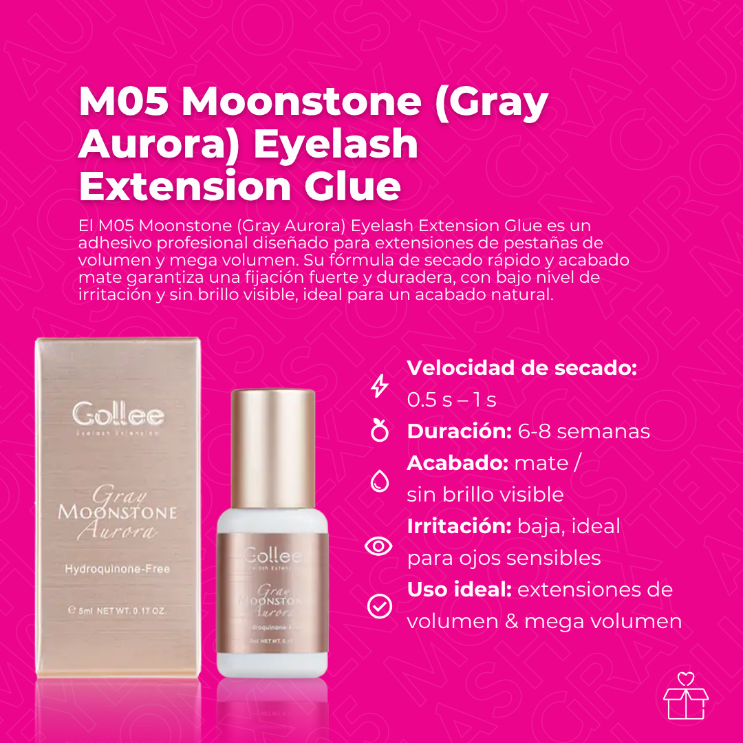 M05 Moonstone (Gray Aurora) Eyelash Extension Glue