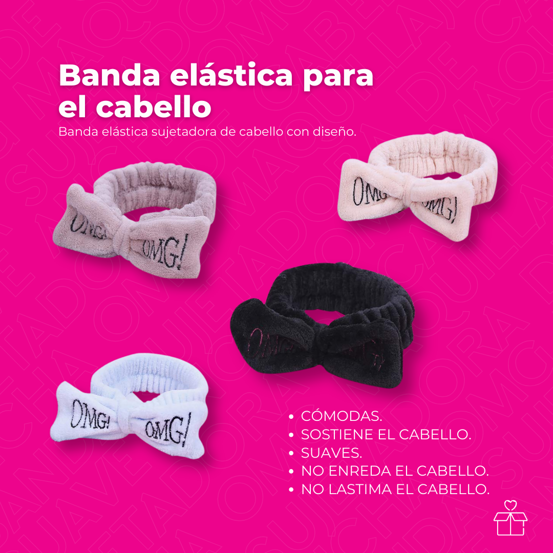 Banda Sujetadora De Cabello Suave Ancha OMG Maquillaje
