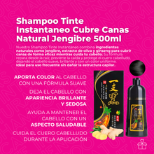Cargar imagen en el visor de la galería, Shampoo Tinte Instantaneo Cubre Canas Natural Jengibre 500ml
