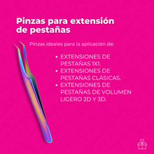 Cargar imagen en el visor de la galería, Pinzas Para Extensión De Pestañas Mink 1x1  Tornasol 1pz

