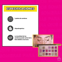 Cargar imagen en el visor de la galería, Paleta Sombras Nude New 18 Tonos Rosas Dorado Ocres + Espejo OnlyShop Mexico
