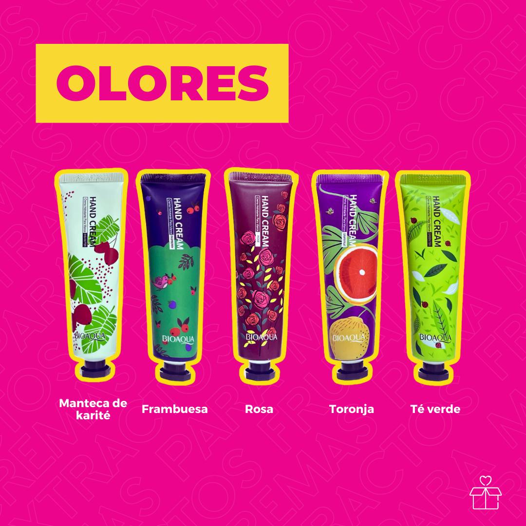 Cremas para Manos con Extractos Frutales – Pack 5 piezas