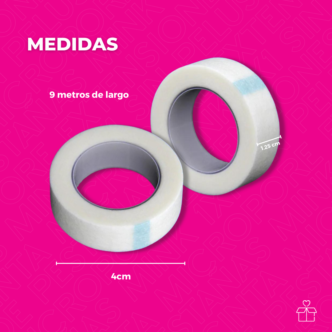 Cinta Micropore Extensiones De Pestañas Mink 1x1 Sin Pelusa