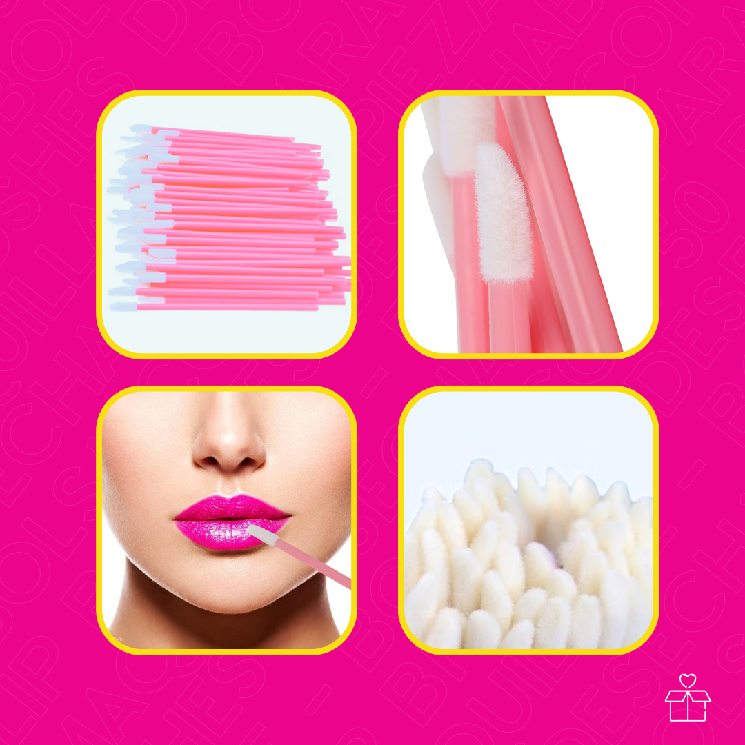 Lip Brushes Desechables para Maquillaje – Bolsa con 50 Piezas