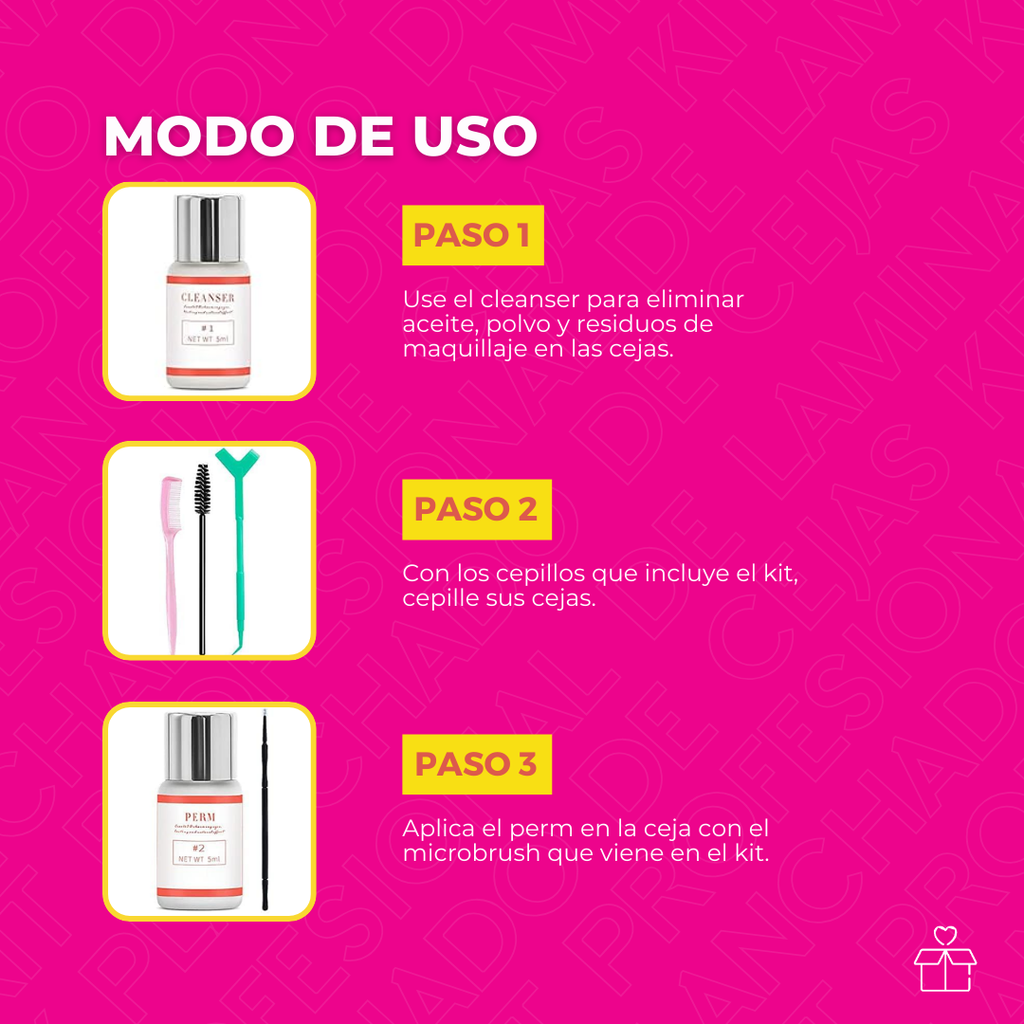 Kit Profesional de Laminado y Planchado de Cejas