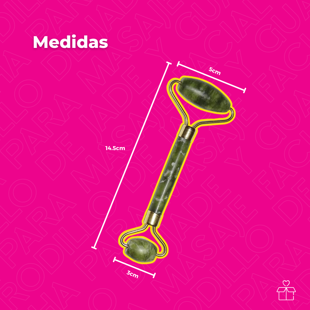 Rodillo de Jade y Gua Sha para Masaje Facial