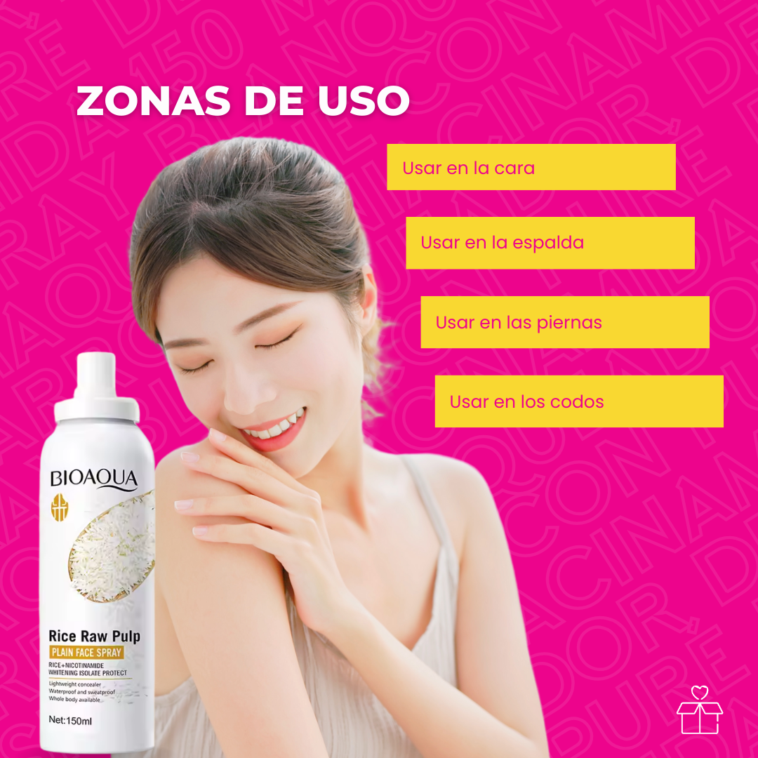 Crema Spray Aclaradora Con Extracto De Arroz 150ml