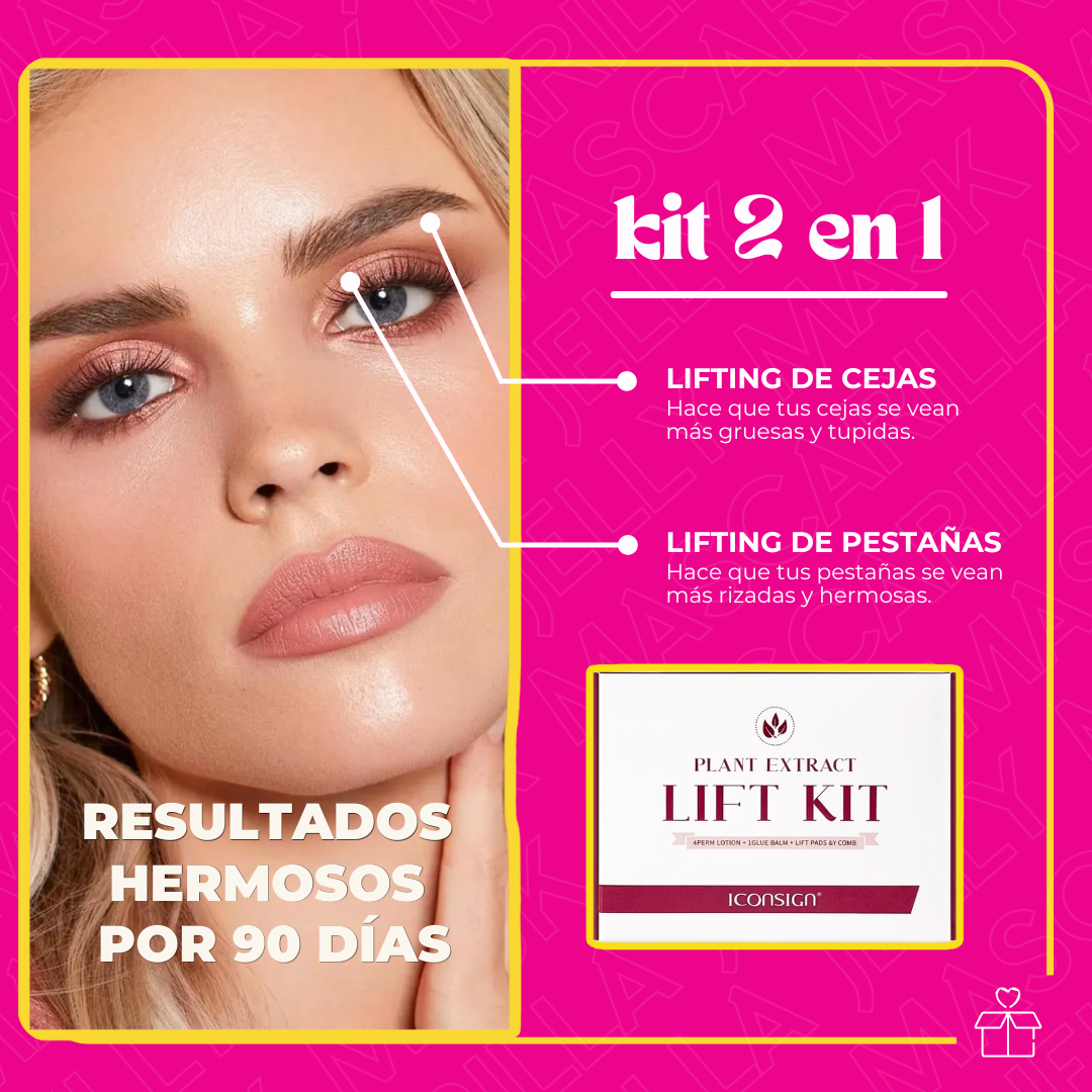 Kit de Lifting para Pestañas y Cejas ICONSIGN con Bálsamo Adhesivo Plant Extract