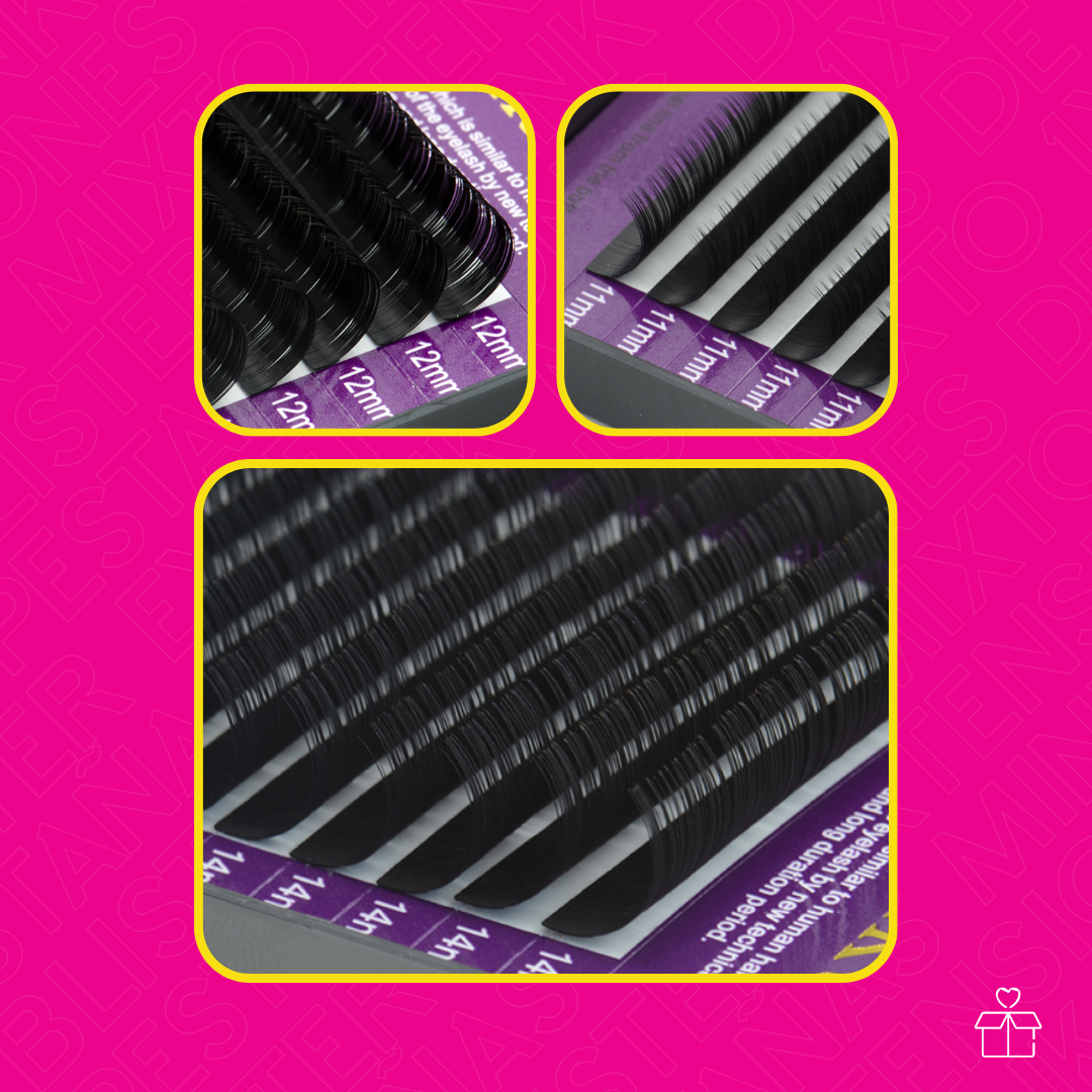 Blister Extensiones Pestañas Mink Mixto 1x1
