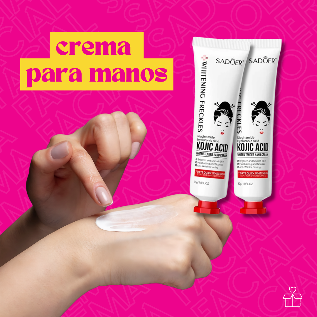Set Manchas Aclarante Crema Ácido Kojico Sadoer 9 Piezas