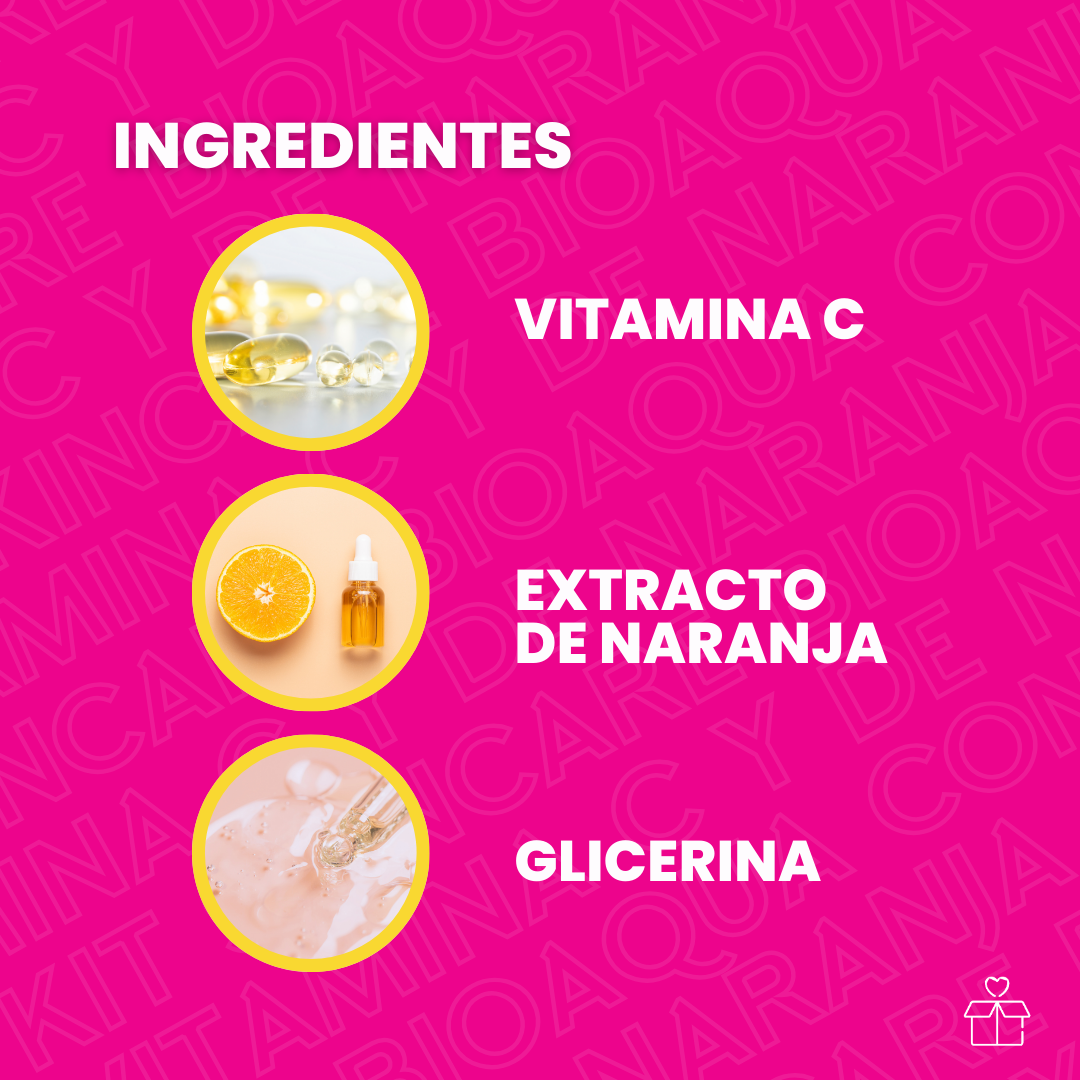 Kit Skincare Bioaqua con Vitamina C y Extracto de Naranja