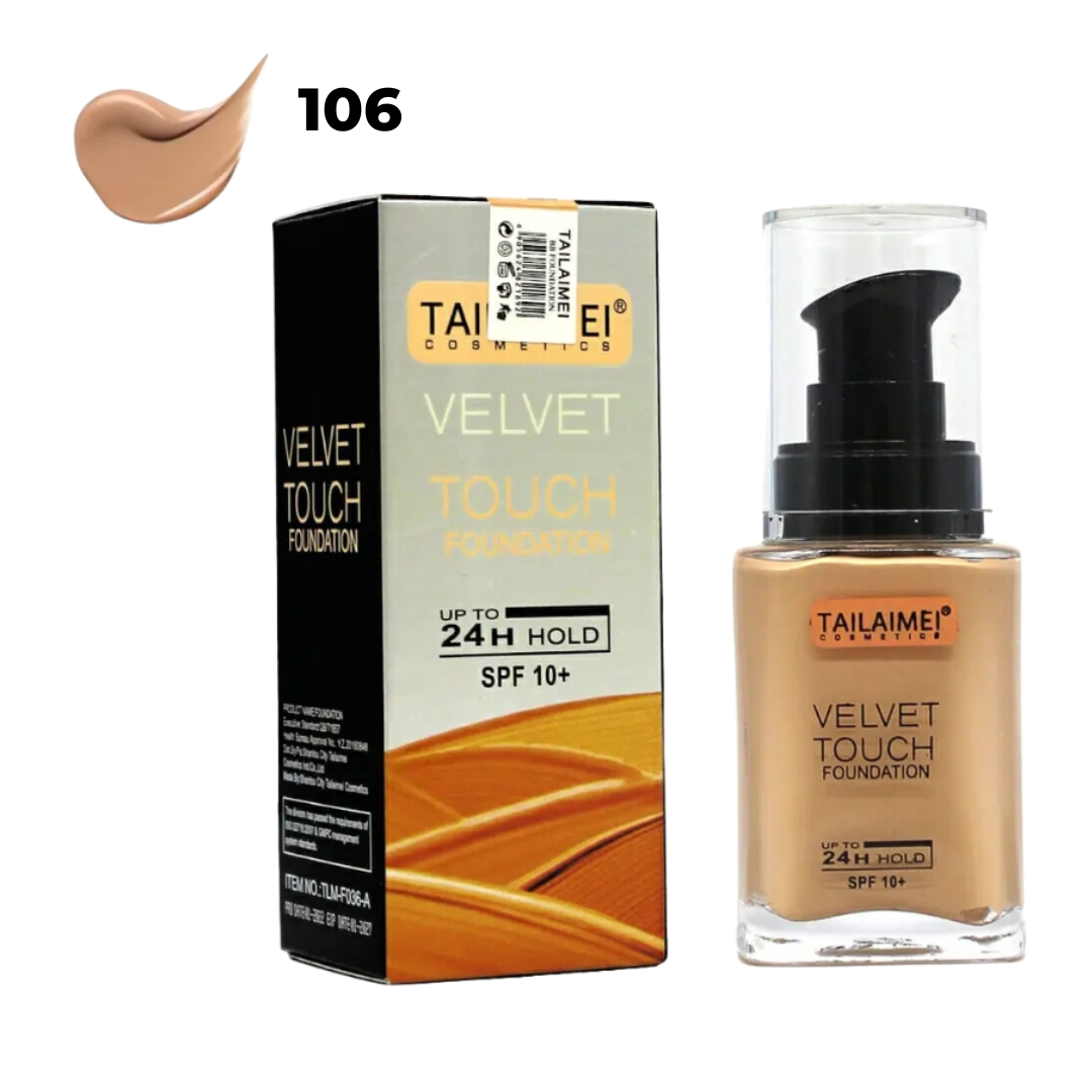 Base de Maquillaje Tailaimei Velvet Touch Alta Cobertura Liquido SPF10